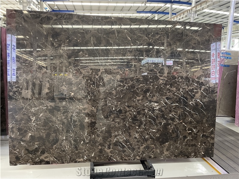 Chinese Emperador Marble Tiles Unique Durable Modeling