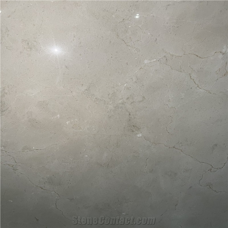 Crema Marfil Marble Slab Tiles Creamy Veins Interior Decor