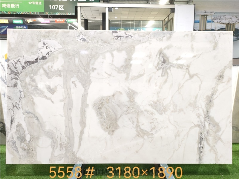 Dover White Marble Slabs Soft Hue Interior Design