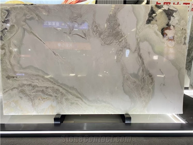 Dover White Marble Slabs Soft Hue Interior Design