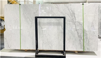 Italian Veined Carrara White Marble Slabs