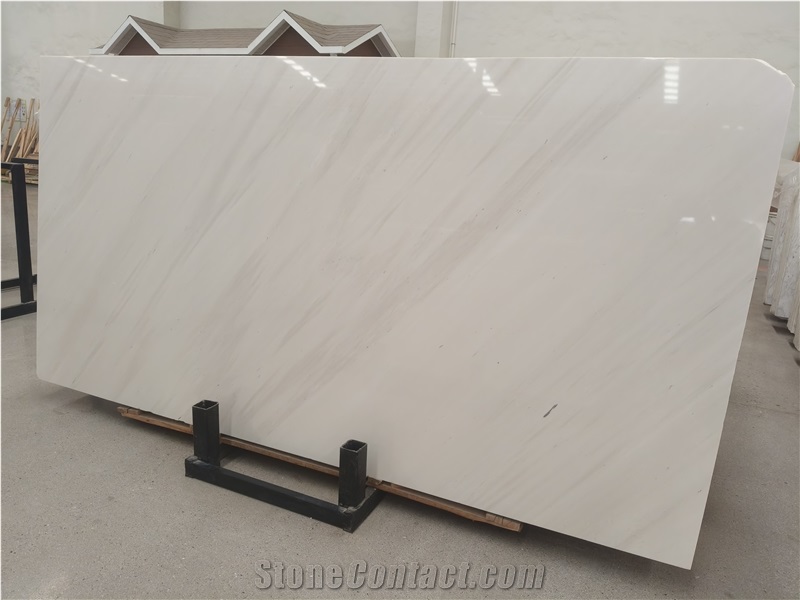 Natural Sivec White Marble Slab Tiles Flooring