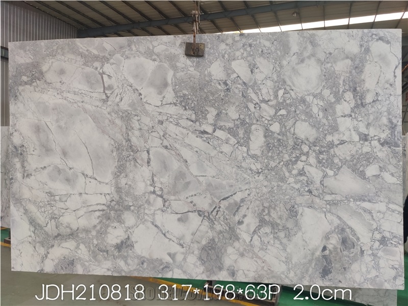 Super White Quartzite Slabs Elegant Design Free CAD