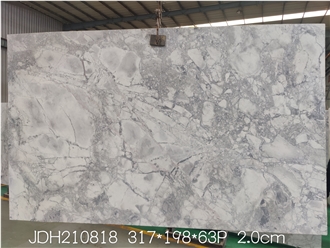 Super White Quartzite Slabs Elegant Design Free CAD