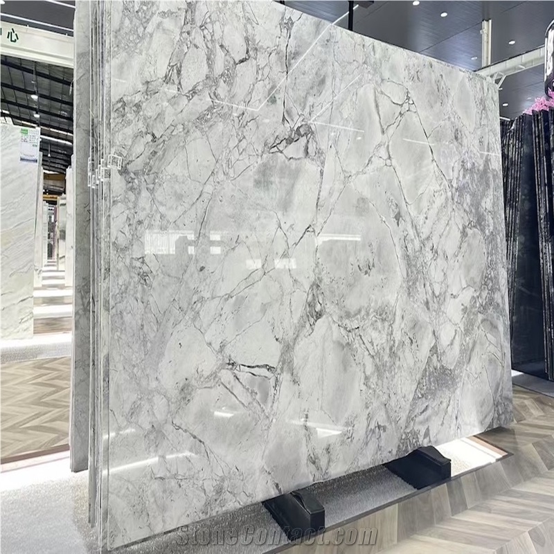 Super White Quartzite Tiles Honed Surface Industrial Look