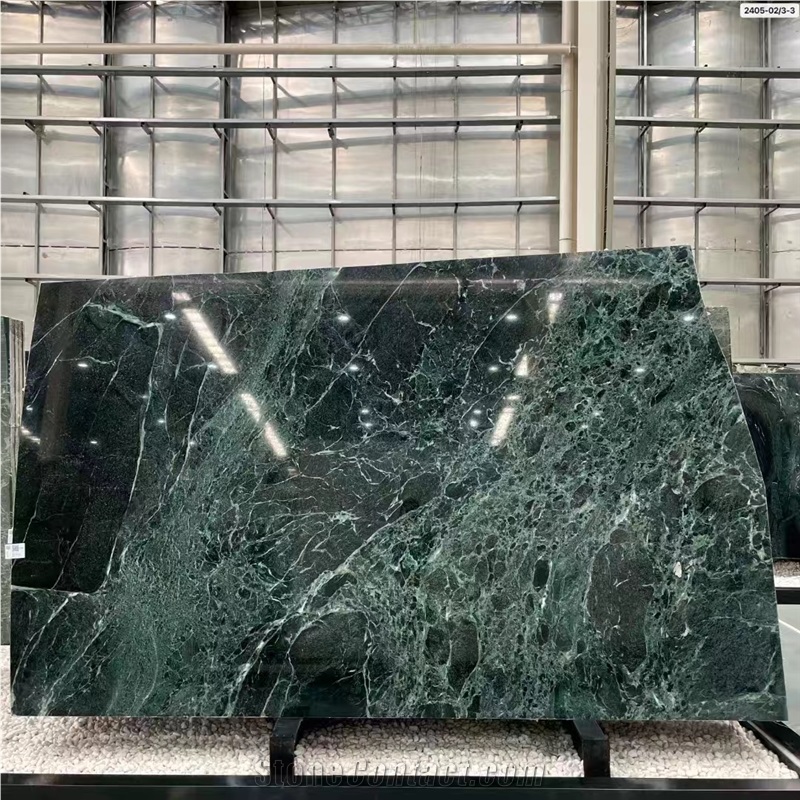 Verde Alpi Thin Marble Slabs Emerald Hue High-End Decor
