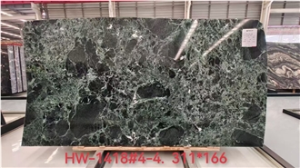 Verde Alpi Thin Marble Slabs Emerald Hue High-End Decor