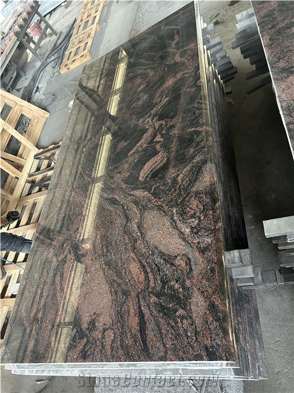 Polished Indian Aurora Granite Slabs