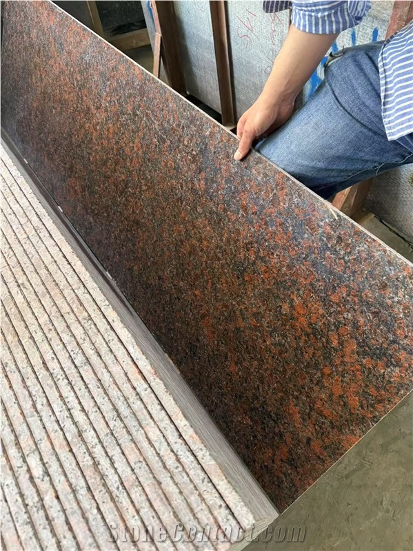 Polished Tan Brown Red Granite Slabs