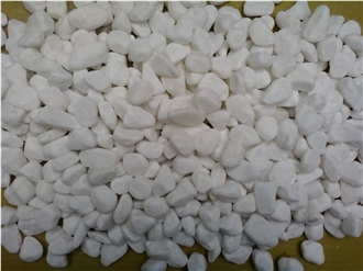 Snow White Pebble Stone For Landscaping, Gardening