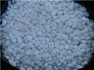 Snow White Pebble Stone For Landscaping, Gardening