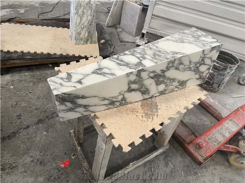Arabescato White Marble Console Tables
