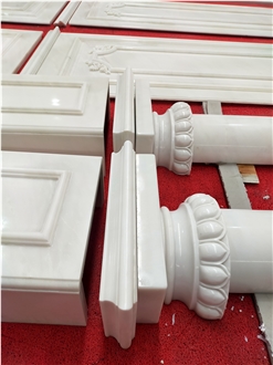 Ariston White Columns In Half Shape For Walls