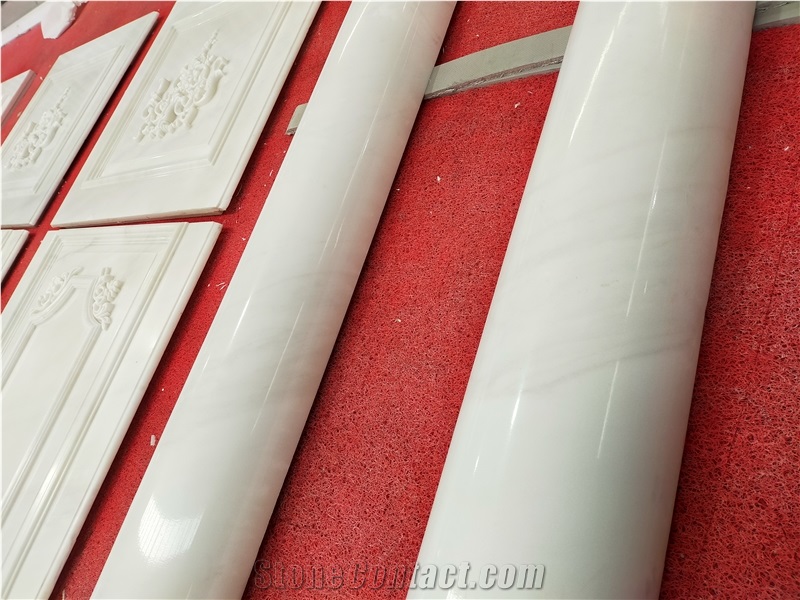 Ariston White Columns In Half Shape For Walls