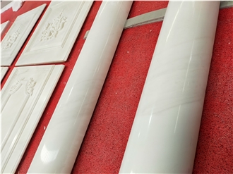 Ariston White Columns In Half Shape For Walls