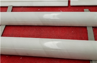 Ariston White Columns In Half Shape For Walls