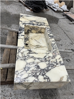 Calacatta Vilola Marble Bathroom Vanity Sink Bath Top