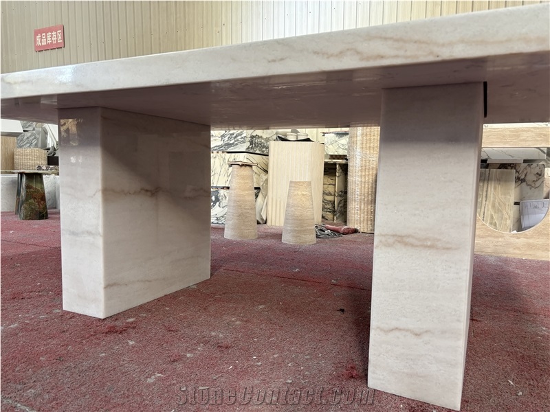 Good Price White Marble Dining Tables With Marble Legs