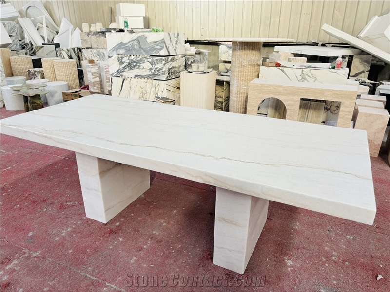 Good Price White Marble Dining Tables With Marble Legs