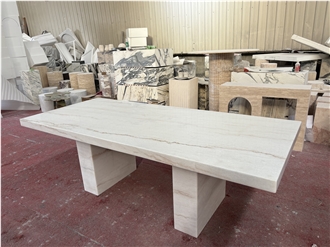 Good Price White Marble Dining Tables With Marble Legs