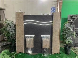 Indoor Granite Led Light Waterfall Feature Fountain