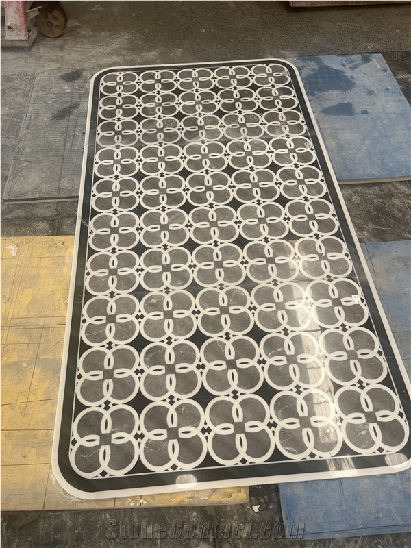 Marble Medallions Hotel Flooring Design