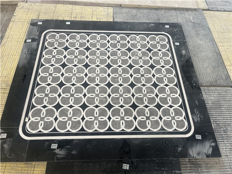 Marble Medallions Hotel Flooring Design