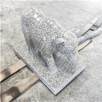 Natural Stone Handicraft Elephants For Entrance Doors