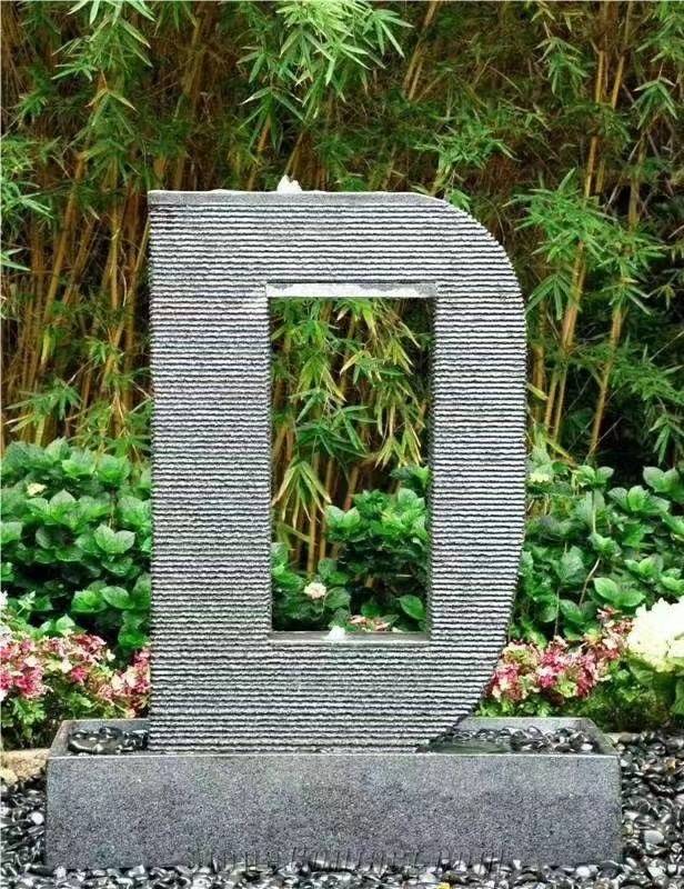Stone Letter Alphabet Shape Fountains