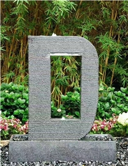 Stone Letter Alphabet Shape Fountains