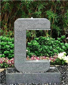 Stone Letter Alphabet Shape Fountains