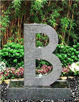 Stone Letter Alphabet Shape Fountains