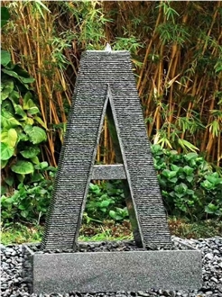 Stone Letter Alphabet Shape Fountains