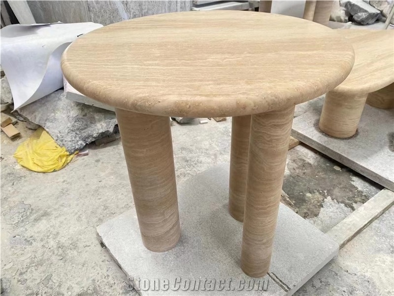 Travertine Side Tables