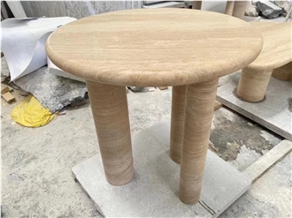 Travertine Side Tables