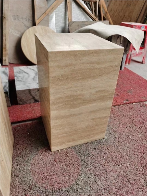 Travertine Side Tables