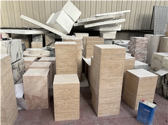 Travertine Side Tables