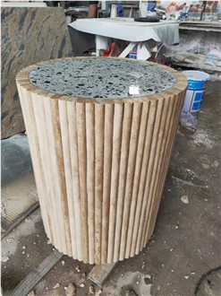 Travertine Side Tables
