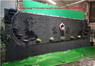 Wall Mounted Granite Stone Water Feature