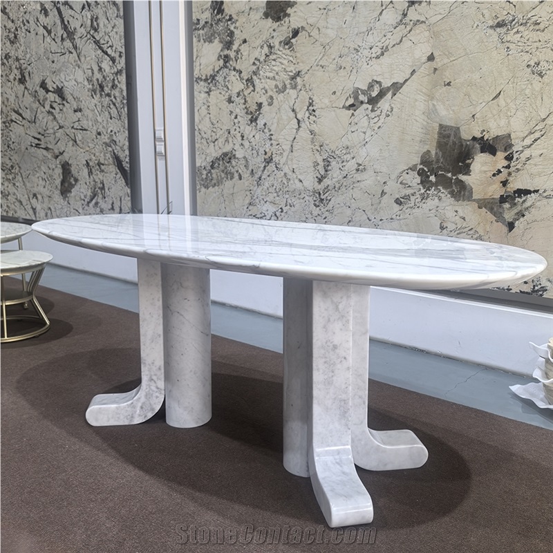Calacatta White Marble Dining Table