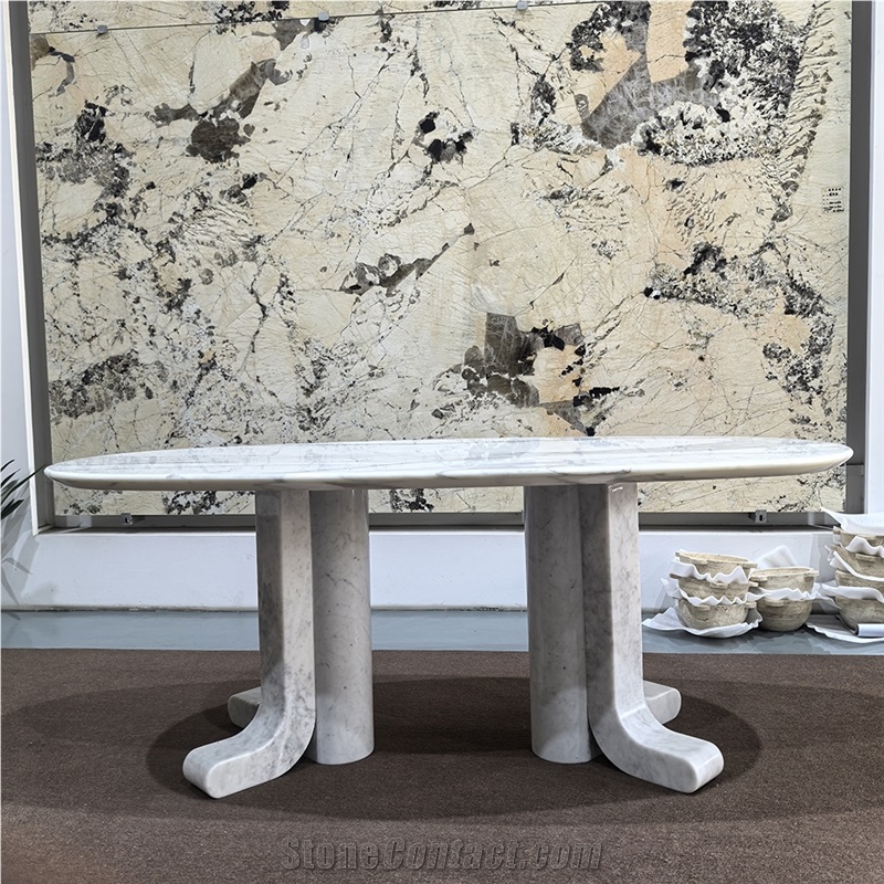 Calacatta White Marble Dining Table