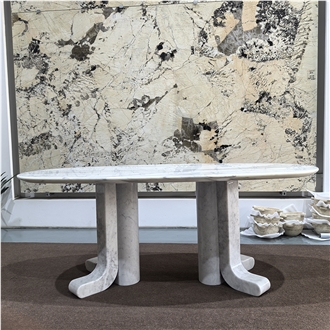 Calacatta White Marble Dining Table