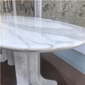 Calacatta White Marble Dining Table
