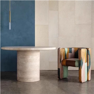 Customized Style Beige Travertine Table