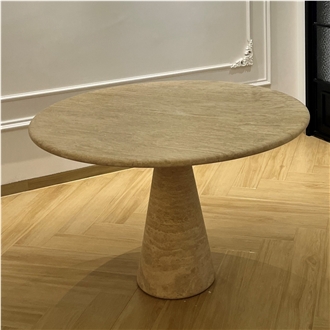 Customized Style Beige Travertine Table