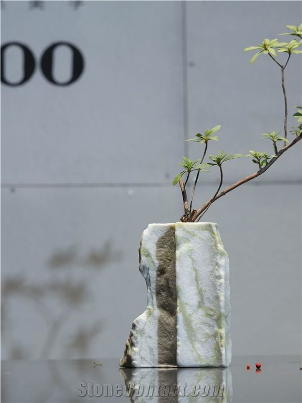 White Beauty Marble Spring Home Custom Interior Vase