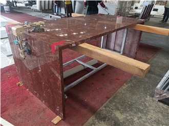 GOLDTOP 2025 New Design French Red Marble Countertop