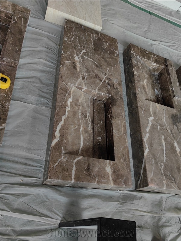 GOLDTOP European Network Natural Marble  Bath Top