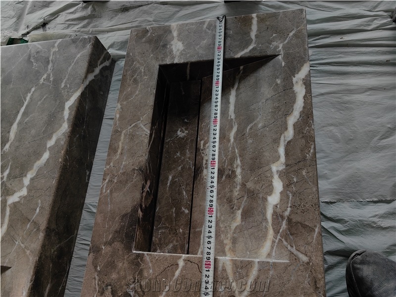 GOLDTOP European Network Natural Marble  Bath Top