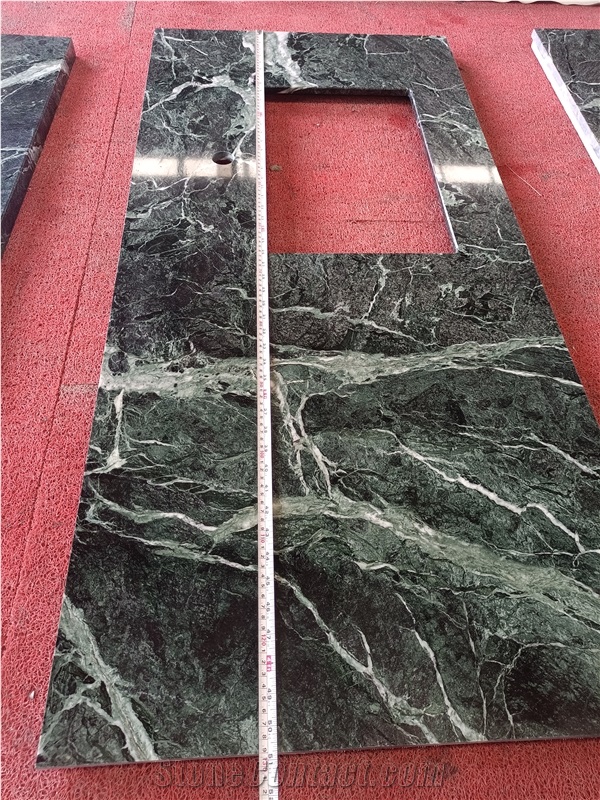 GOLDTOP Italy Verde Alpi Marble  Bathroom Countertop
